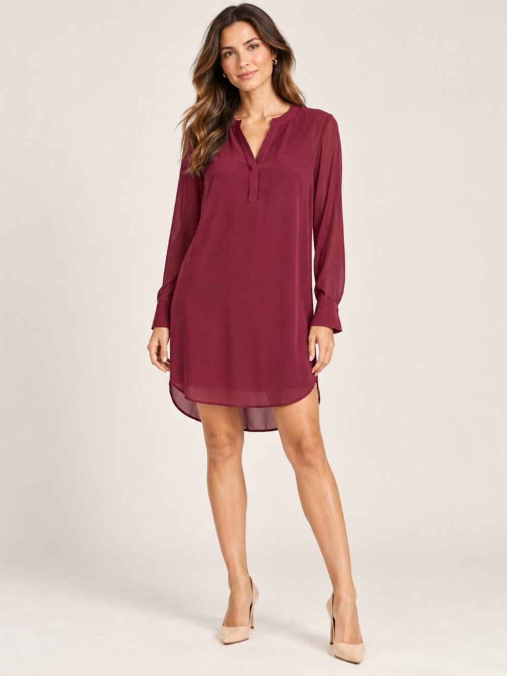 Vince, Size 8 Tunic Dress - Beautiful deep burgundy